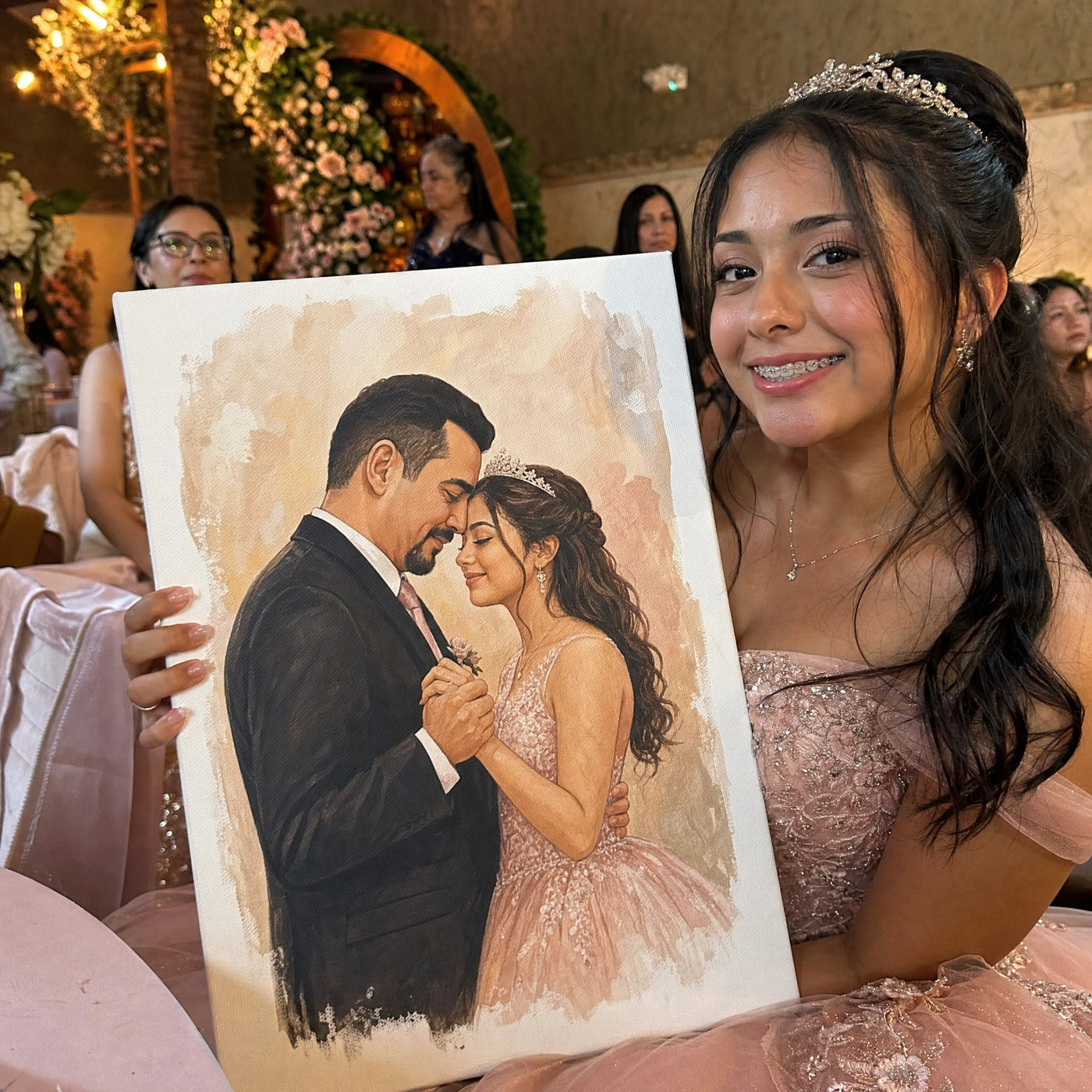 Retrato de 15 Con Papá en el Corazón