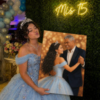 Retrato de 15 Con Papá en el Corazón