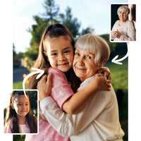 Retrato Personalizado Con Los Abuelitos — Tu Presencia en Su Pared