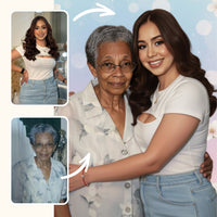 Retrato Personalizado Con Los Abuelitos — Tu Presencia en Su Pared