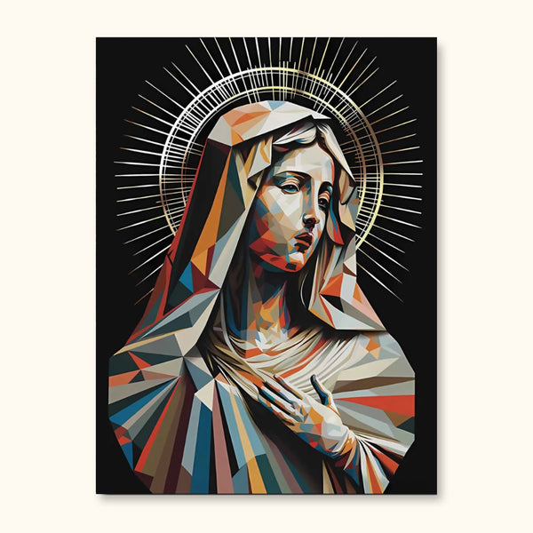 Cuadro Virgen Geométrica