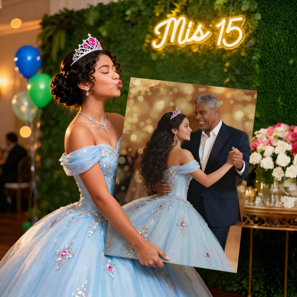 Retrato de 15 con papá en el corazón – Firmach”