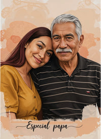 Retrato Personalizado Para Papá — El Regalo Que Él Se Merece