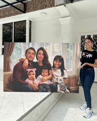 Retrato Familiar Personalizado – El Arte que Une Generaciones