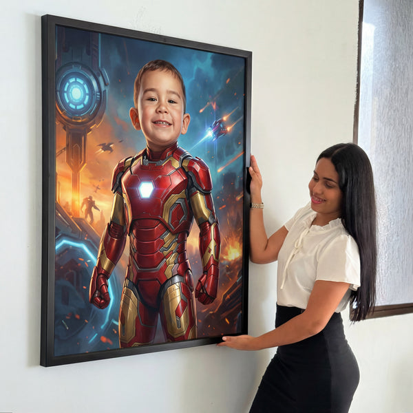 Retrato Superhéroe Extra Grande 100x75 cm | Máximo Impacto Visual